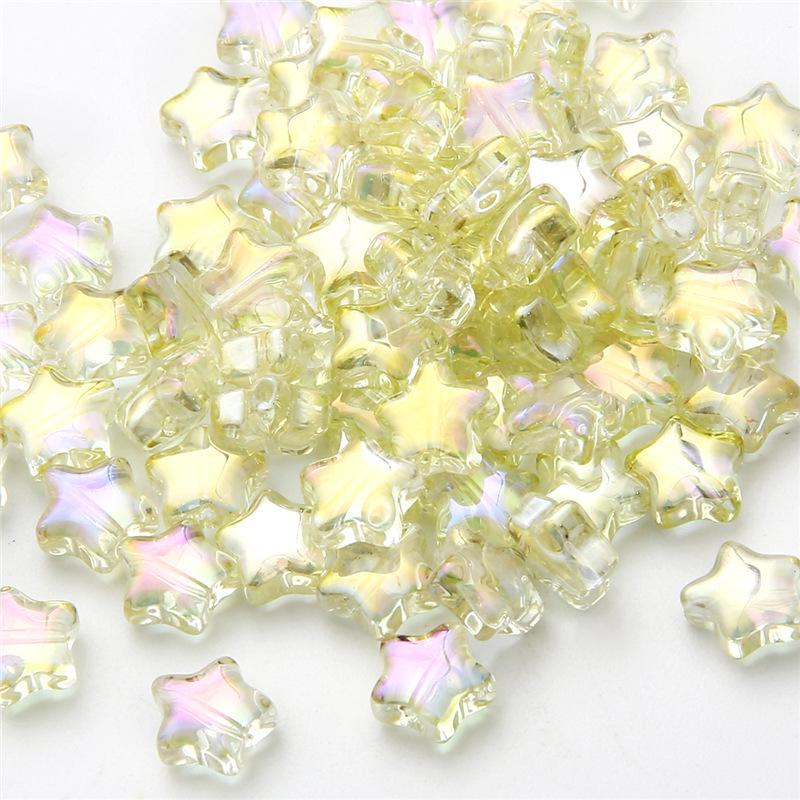 10-Piece Pentagram & Heart-Shaped Beads Set for DIY Necklaces & Bracelets