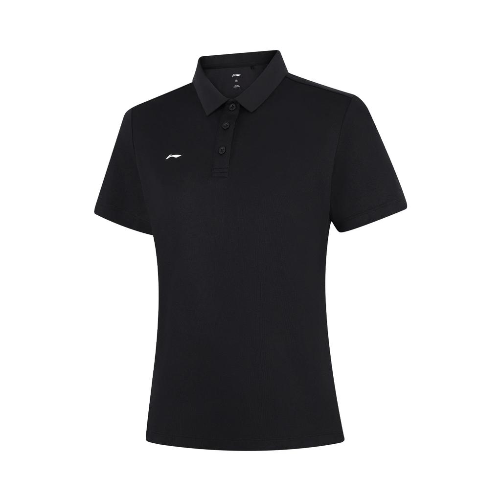 Li Ning Sports Lifestyle Series Casual Pullover Simple Solid Color Comfortable Versatile Short Sleeve Polo Shirt Women Polo Shirt APLV496-4