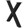 Vidaxl Nogi Do Stołu Jadalnego, 2 Szt., Czarne, 90X(72-73) Cm, Stal