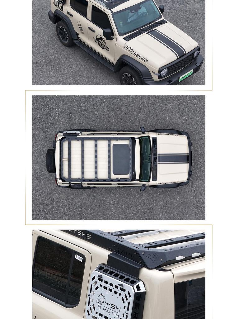 Tank 300 Black Panther Roof Rack Expansion Platform with Side Ladder & Mech Backpack