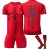 Jugendliche Kinder Erwachsene Individueller Name Fußballtrikots 24/25 Bayern Heim #9 Harry Kane Sport Trainings Trikot Set mit Socken