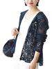 Ships for Women Women's Hand Washable Lace Zip-Up Hoodie, Navy, 311150657, One Size