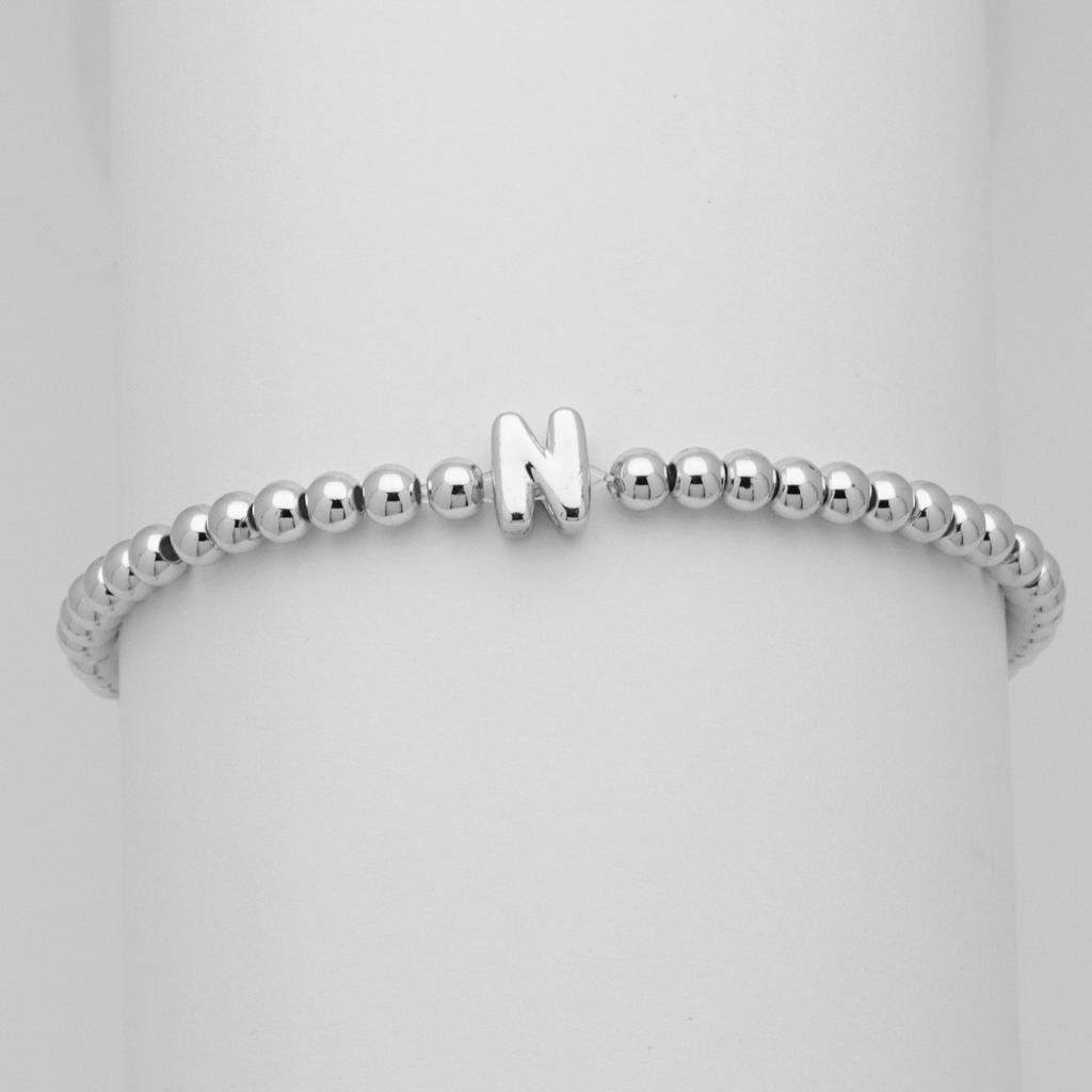 26 English Names White Gold Balloon Bubble Letter Bead Bead Bracelet Bracelet