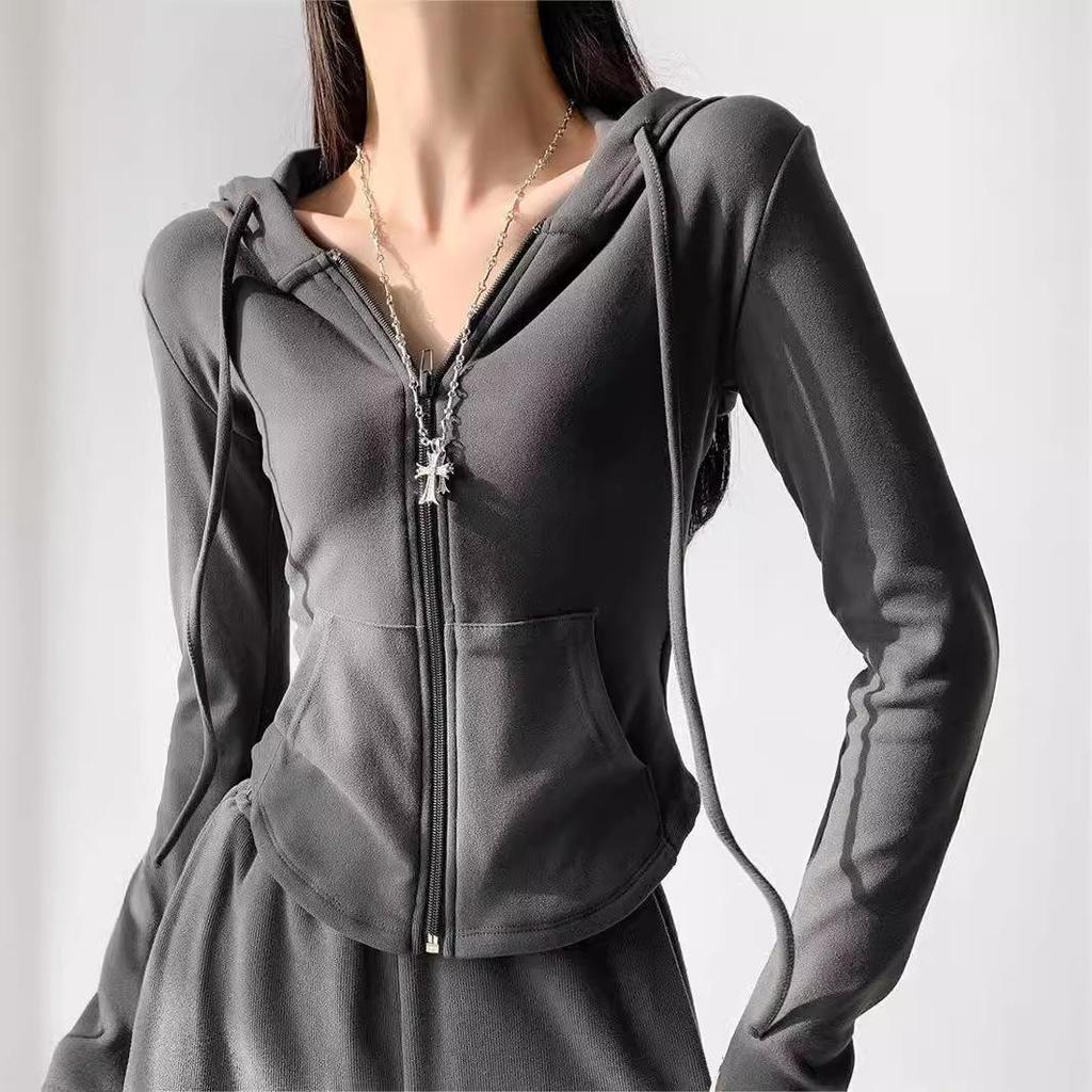 Maillard Women's Long-Sleeve Slim Hooded Jacket - Trendy Autumn/Winter Sportswear