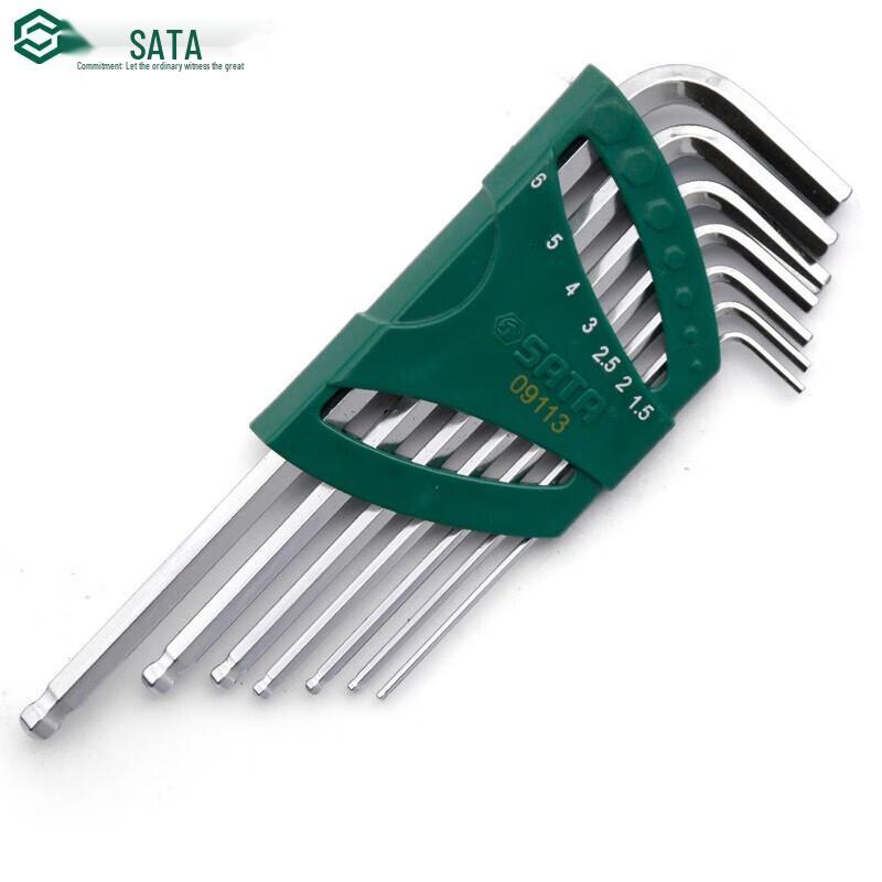 SATA 09113 7-Piece Long Ball End Hex Key Set