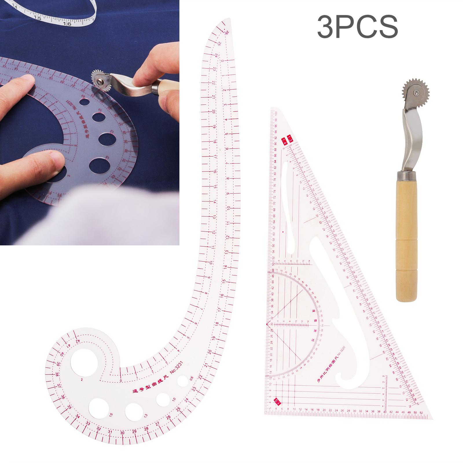 

Линейка для моделирования одежды Sew French Curve Ruler Метрическая Фигурная Пластиковая Швейная Инструменты Включают Кривую/Треугольную Линейку Копировальное Колесо для Начинающих