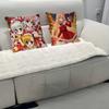 Anime Christmas Girl Pillow Case Removable Washable Cushion Cover – All-Season Soft Linen