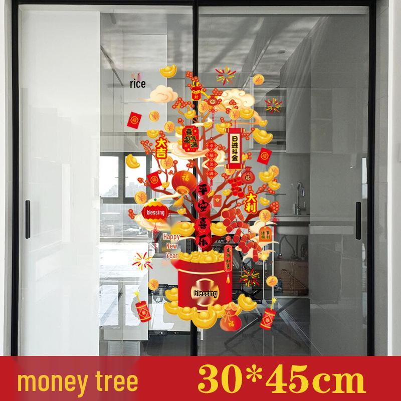 2026 Static Cling New Year s Glass Door Stickers - Chinese New Year Snake Spring Festival Decorations