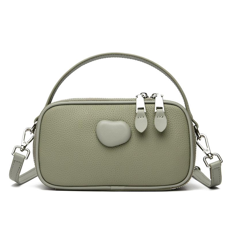 Leather women's bag new women's fashion one-shoulder messenger handbag first layer cowhide small square bag