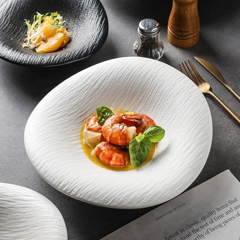Nordic Irregular Ceramic Salad  Dinner Plates