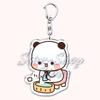 Cute Bubu Love Dudu Yier Keychains Couple Bear Panda Keyrings for Accessories Bag Pendant Key Chain Jewelry Fans Lovers Gifts