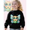 Kids Sweatshirt Cute Butterfly & Heart Print Long Sleeve Sweatshirt - Soft Loose,Machine Washable Winter Fall Outfit