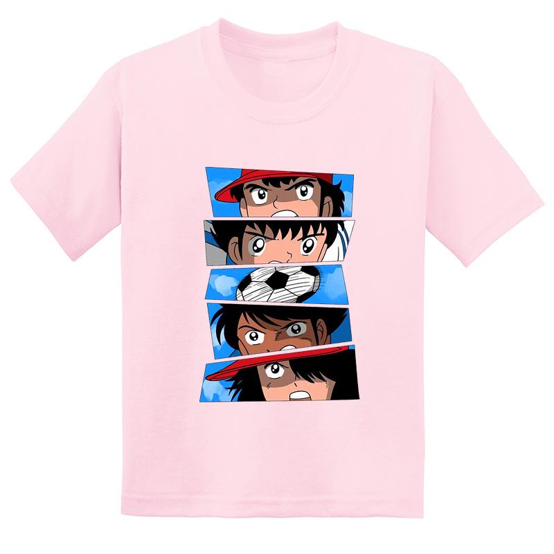 Hot Sale Anime Captain Tsubasa Le Petit Footballer Print Kids T-shirt Baby Boys Girls Clothes Summer Children Cotton T Shirt