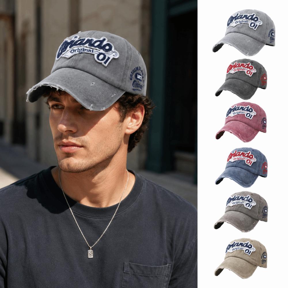 Cotton Baseball Cap Distressed Finish Washed Cotton Cap Retro Dad Hat  for Men Women
