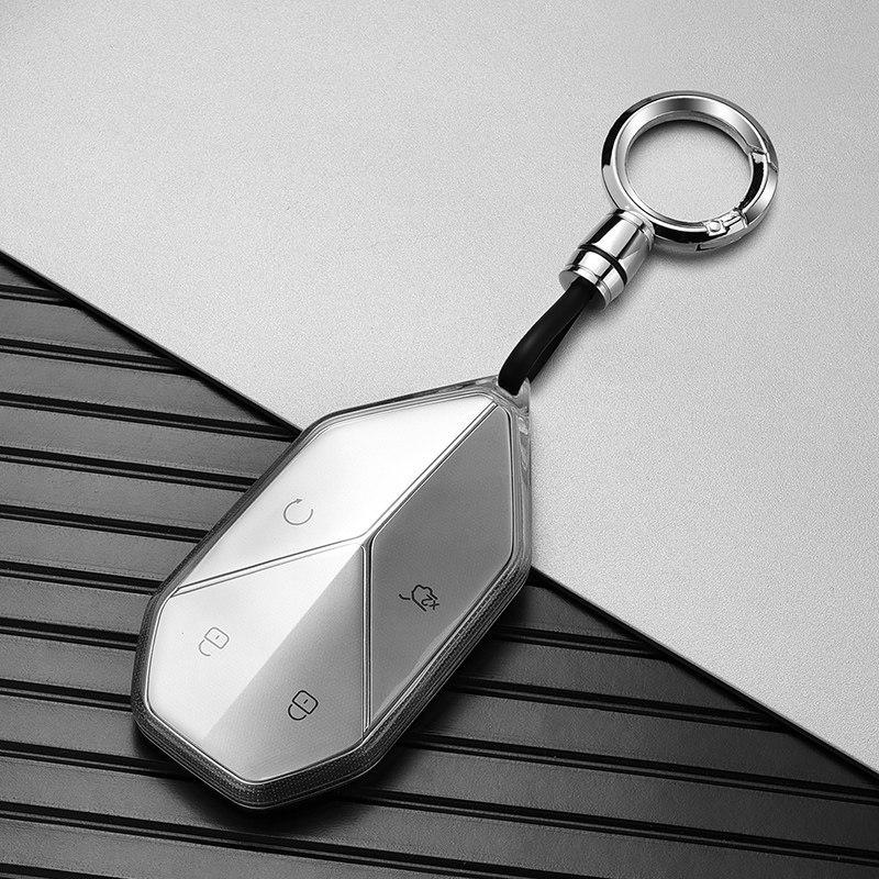 

BYD Fangchengbao Leopard Series Titanium Car Keychain Shell Translucent Black Single Set