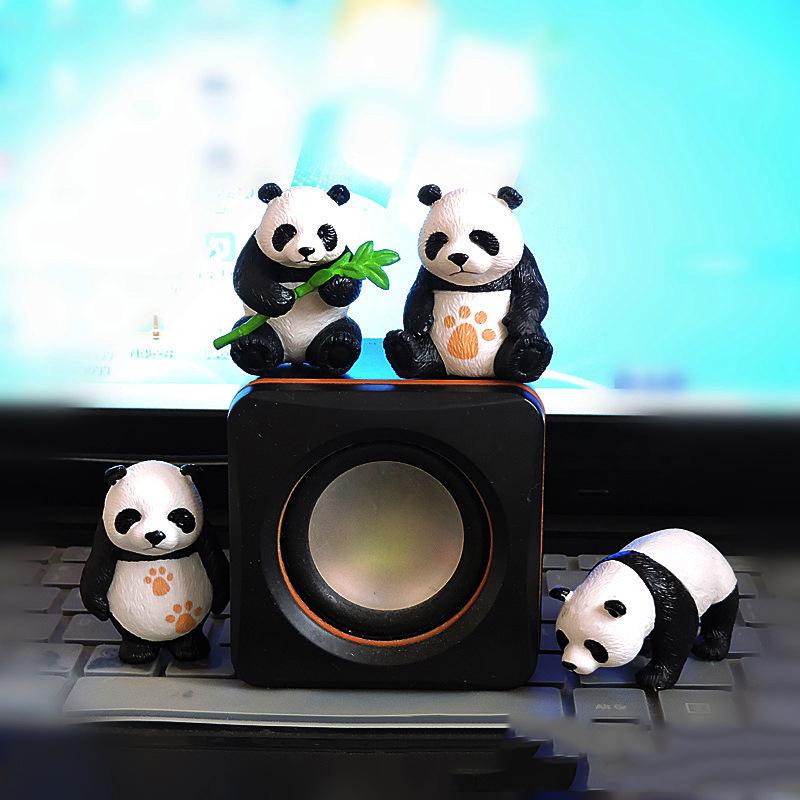 

Прекрасный набор из 4 мини-фигурок панд, коллекционные игрушки, подарок, топпер для торта