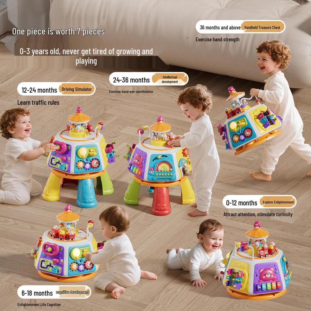 Early Education Treasure Box: Baby Toys for 0-3 Year Olds - Interactive Play Table & Intellectual Birthday Gift