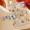 YITU Blue New Year Nail Stickers: Tanghulu & Rabbit Embossed Design with Adhesive Backing - YT4688