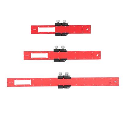 3Pcs Woodworking Ruler Set Accurate Metal Slide T Type Square Scribing Marking Measuring Tool