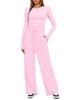 Nivea Women's Casual Long Sleeve Top and Wide Leg Pants Set in Multiple Colors