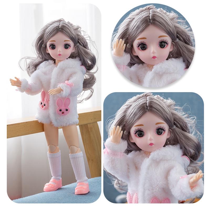 30cm Yitian Barbie Doll Set: BJD Doll with Music, Wedding Dress, and Outfit Changes