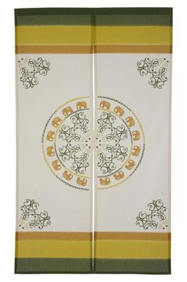 Narumikk Noren Rotating Elephant 150cm Curtain, Design, Long, 17-200