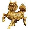 1pair Copper Unicorn Ornaments Male and Female Auspicious Home Office Desktop Decor