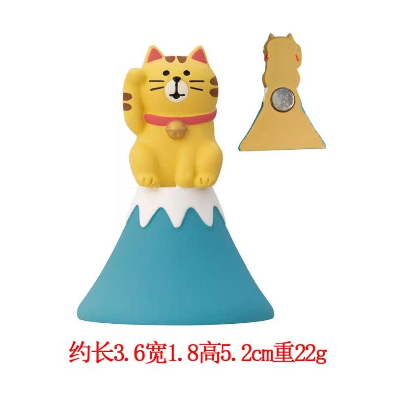 Japanese cat refrigerator sticker, grocery zakka cute bread coffee shop decoration gift miniature resin ornament
