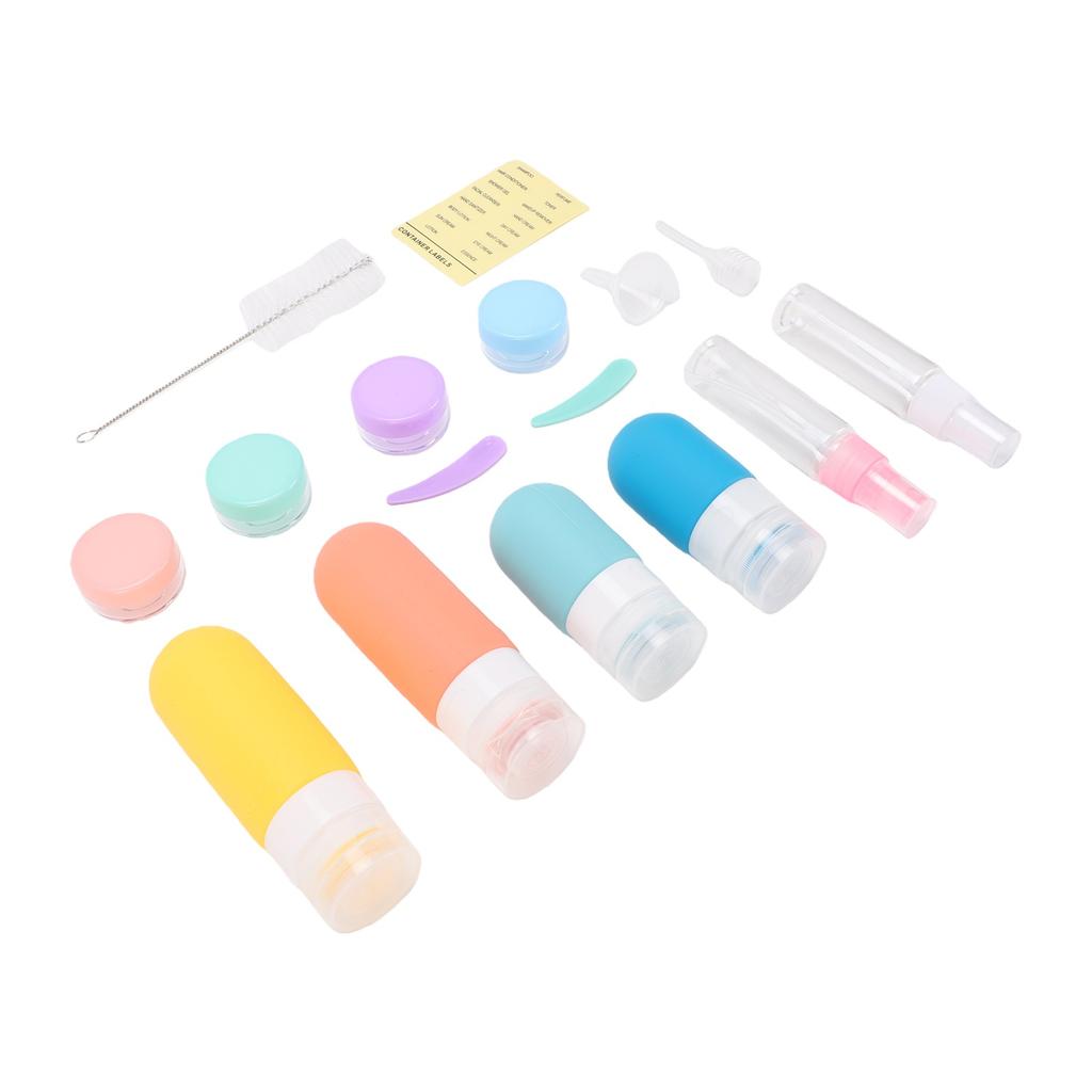 Toiletries Travel Bottles Leak Proof Squeezable Lightweight Travel Bottles Set for Airport Trip Accessories 190g 17
