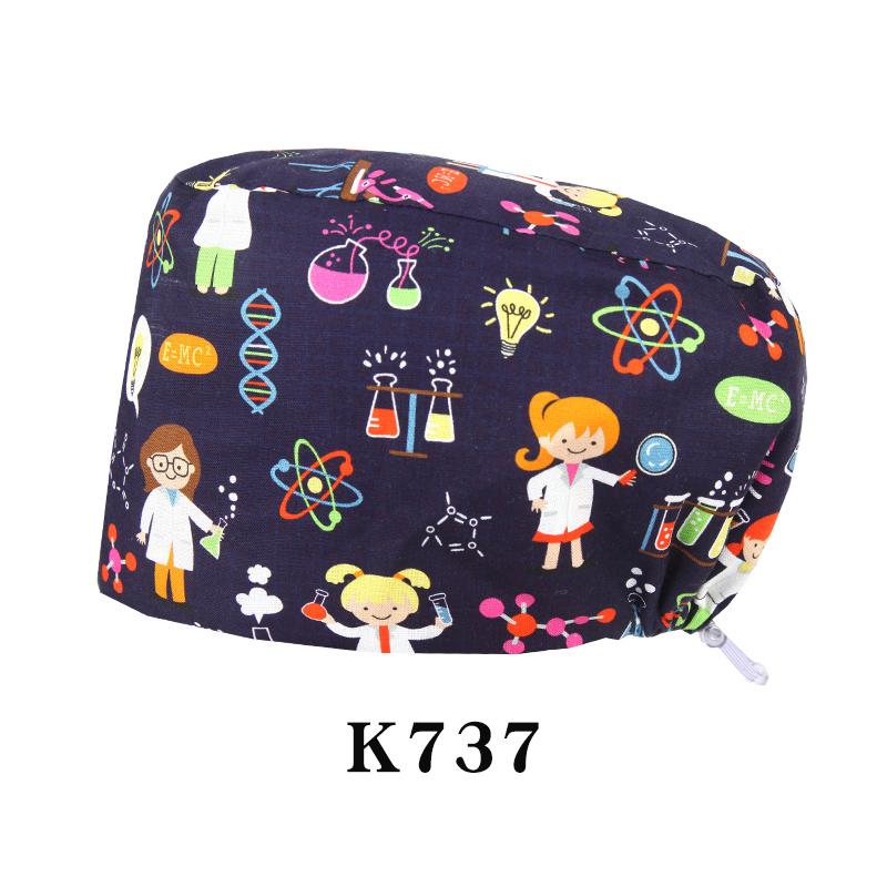 Fashionable Digital Printed Medical Hats for Women Men Breathable Soft Nursing Caps TOOTH Pet Clinic Surgical Scrubs Hat