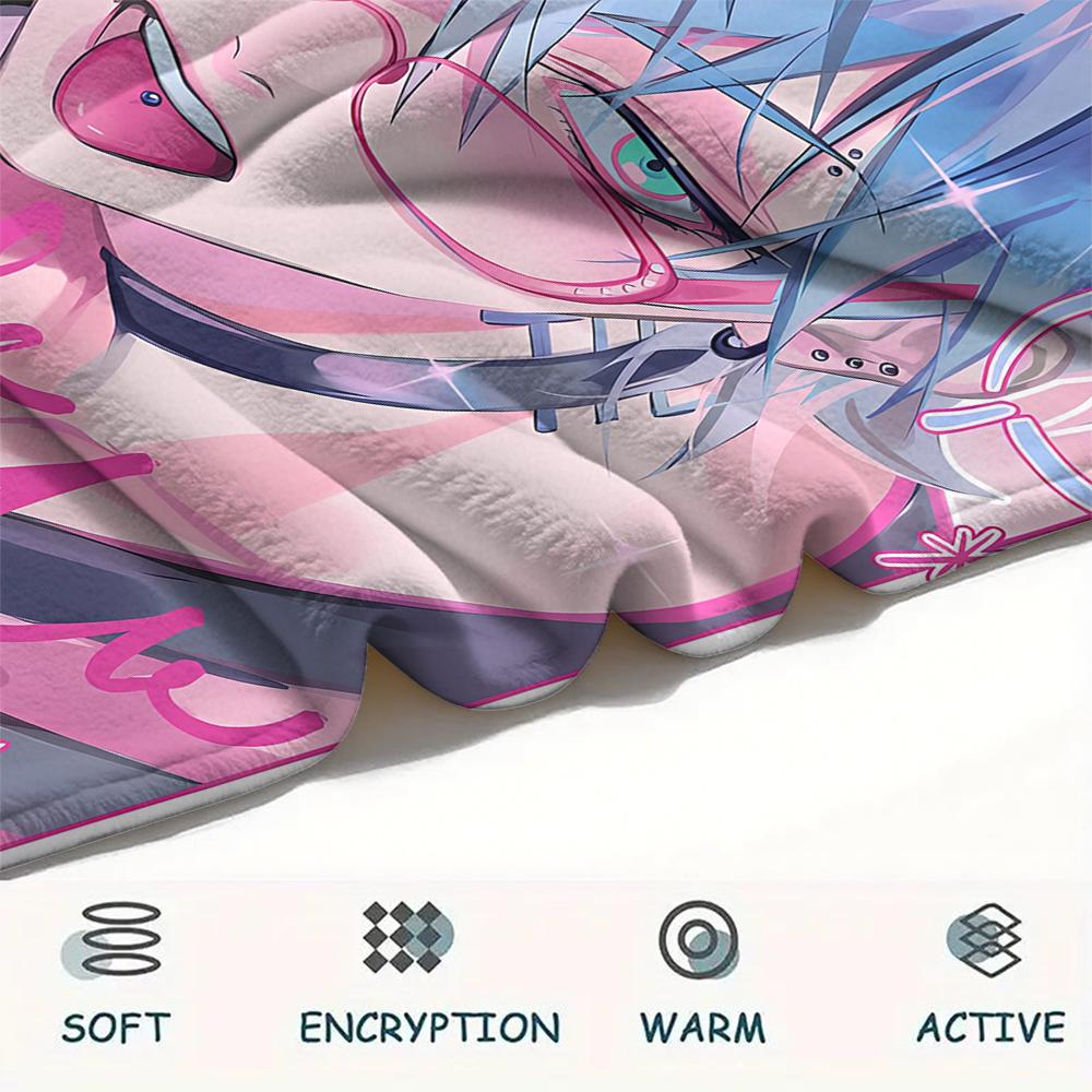 1PC Alien Stage Print Flannel Blanket, High quality All Seasons, Home Decor, Warmth and Comfort, Perfect for Christmas Gifts