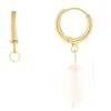 Baroque Copper Plated Real Gold Pearl Earrings Women'S Earrings Temperament Retro Earrings Asymmetrical Design Sense