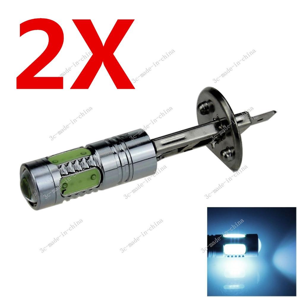 

2 шт. Високої потужності H1 7,5 Вт з лінзою Супер яскравий H1 Автомобільний транспортний засіб LED Світло Денного світла Протитуманна фара Лампочка Лід