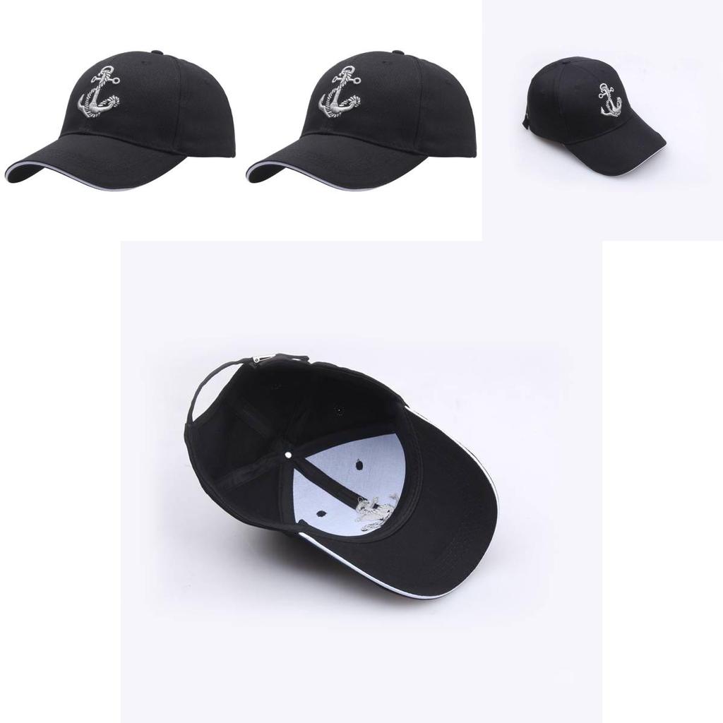 Stylish Men Women Baseball Hat With Embroidered Sailor Anchor For Outdoor Activities
