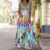 Women's Slip Dress Maxi Long Dress Mix and Match Print Stitching Print Dress Spring & Summer Leisure Vacation
