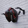 Space-Saving Helmet Hook Rack Motorcycle Helmet Hook Rack, ABS Wall-Mounted Storage Holder with Key Hanging Function, Durable Helmet Organizer