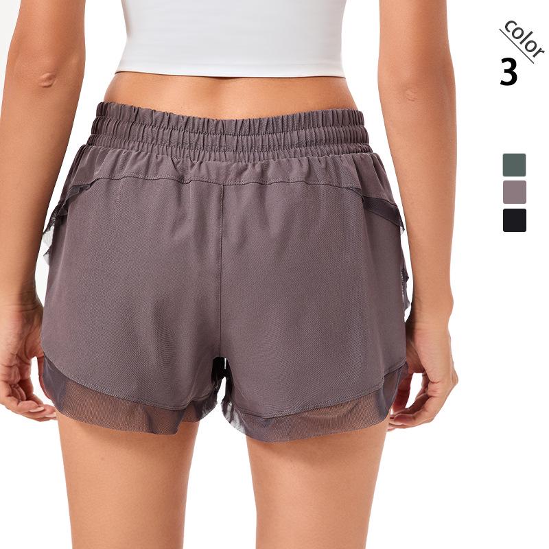 Women's Quick-Dry High-Waisted Running Shorts with Inner Lining
