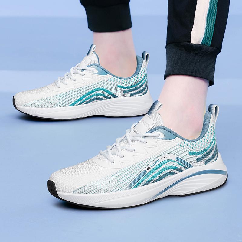CLOHOO Men's Trendy Knitted Breathable Lightweight Comfy Sneakers For Running Jogging Wear-resistant Non-Slip Casual Sport Shoes