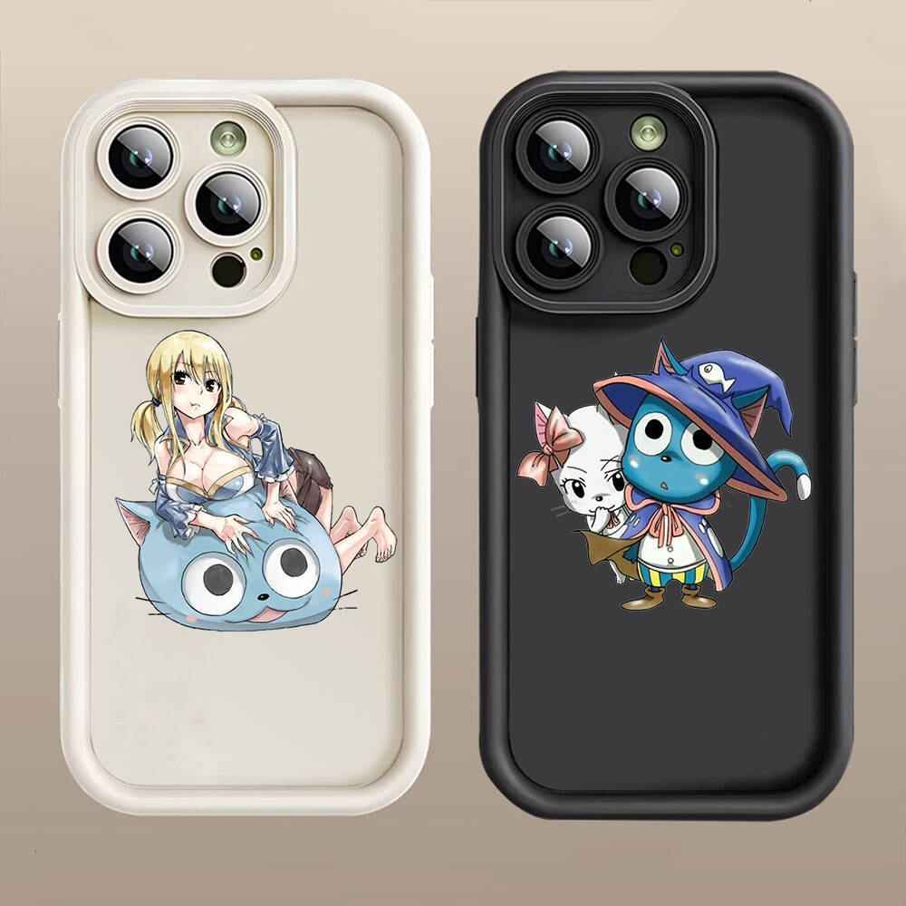 D-44 Fairy Tail Cat  Case for iPhone 15 14 13 12 8 Plus Samsung S24 S23 Ultra A04S A05S Huawei P40 P50 P60 Nova 11 Pro Max OPPO A17K Reno 10