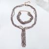 2 PCS Versatile Stacked Beads Necklace 2 Layers Women Collarbone Chain Beaded Choker Necklace  Daily