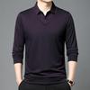 Men's Fake Two-piece Striped Polo Shirt Spring and Autumn Men's Loose Lapel Long-sleeved Shirt T-shirt