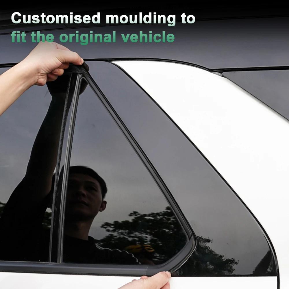 For Ford Explorer 2020 2021 2022 2023 2024 2025 Glossy Black Window Door Column C Pillar Post Cover Trim Stainless Steel Sticker