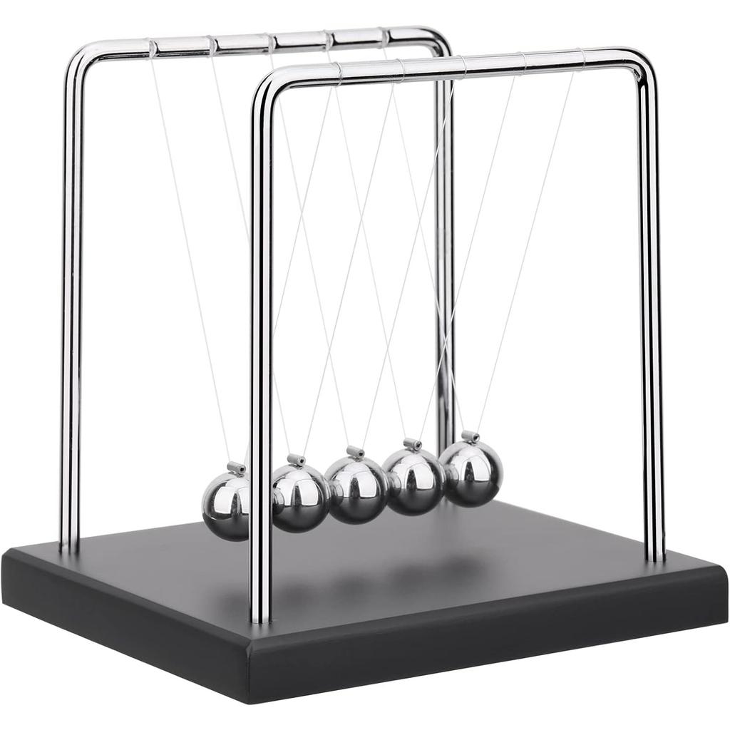QLKUNLA Culla di Newton Palline di Equilibrio Gadget di Scienza Fisica Decorazione da Scrivania Giocattolo a Movimento Cinetico per Casa e Ufficio