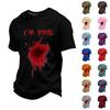 Men's Loose Fit Casual Short Sleeve T-Shirt Halloween Graphic Print Crew Neck Top Comfortable Everyday Wear