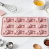 12-cavity 3D Rabbits Dwarf Mold Easter Bunny Silicone Mold Easy Release Non Stick Easter Silicone Chocolate Mold For Candy