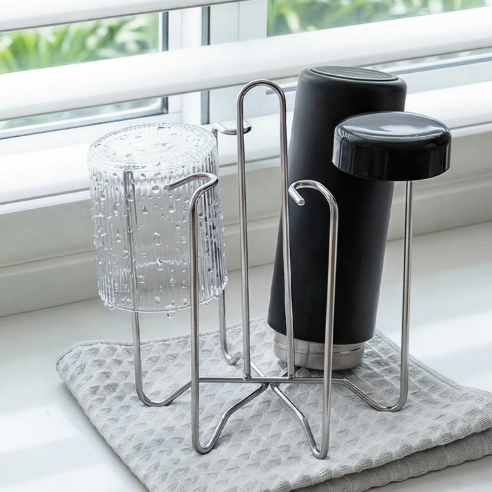 Thickened Cup Drain Rack Non Slip Cup Organizer Inverted Drainer Coffee Mug Holder Kitchen Use