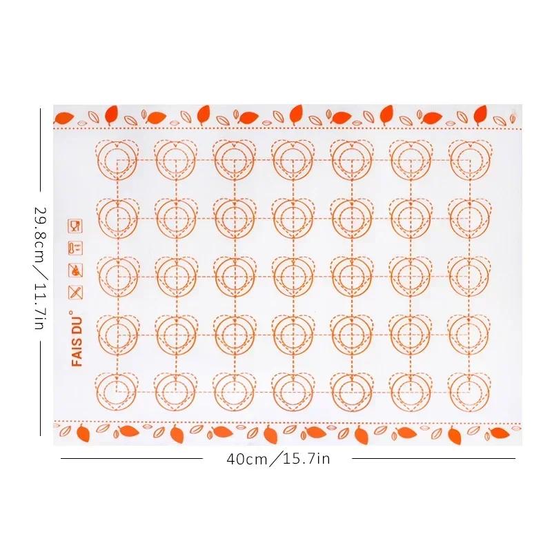 Silikonbakmatta Non-Stick Makaron Fondant Bakformar Bakning Tårtverktyg Degrullningsmattor Bakningstillbehör Matform