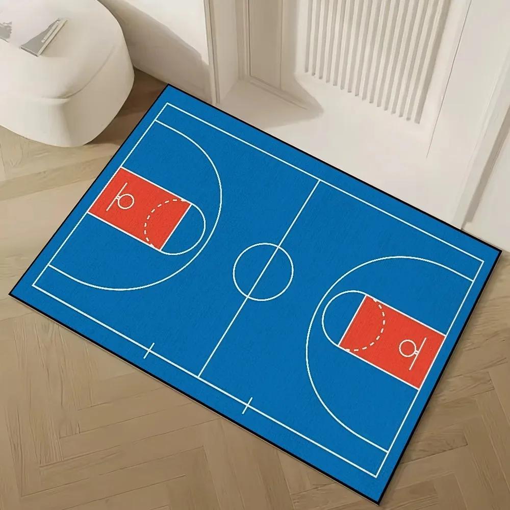5 Kinds Basketball Court Pattern New Entrance Floor Mat Bathroom Absorbent Foot Door Mat Anti Slip Doormat Decoration