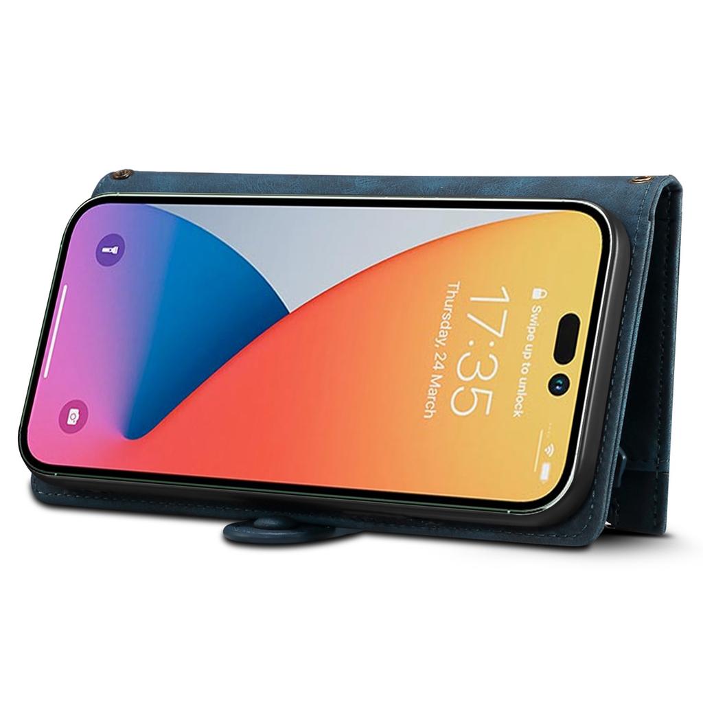 ESEBLE Star Series For iPhone 16 Pro Max Case Zipper Wallet Anti-Drop PU Leather Phone Cover