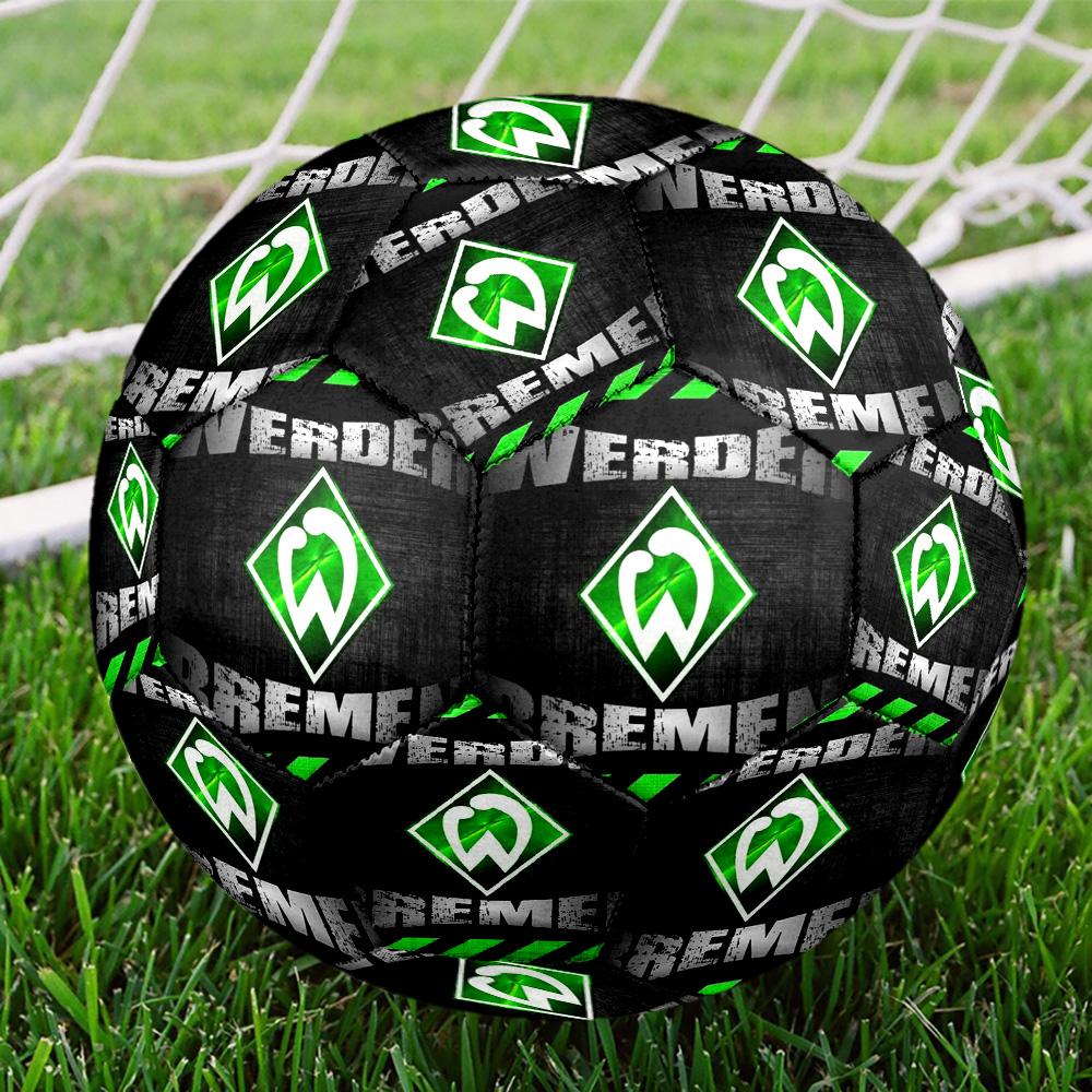 SV Werder Bremen Indoor Soccer Ball Size 5 Colorful All Ages Machine Stitched PVC Competition Ready Durable High-Bounce